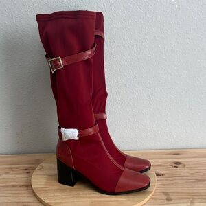 Journee Collection Womens Gaibree Stacked Heel Riding Boots 8W